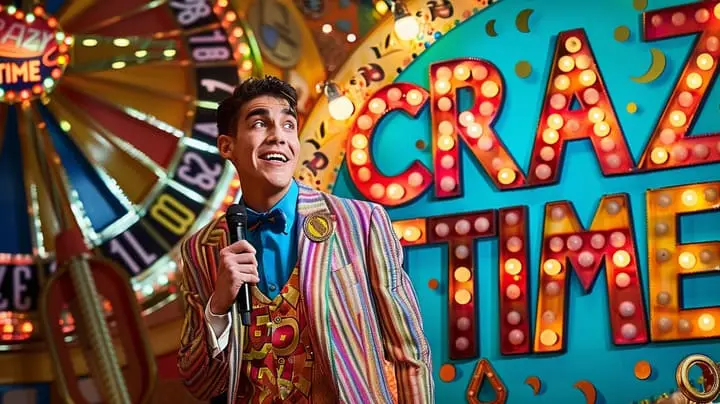 1777BET Crazy Time game screen showing live casino show and wheel segments 1777BET Crazy Time live wheel segment